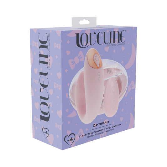 LoveLine Daydream Rechargeable Vibrator for G-Spot and Clitoral Stimulation - Light Pink