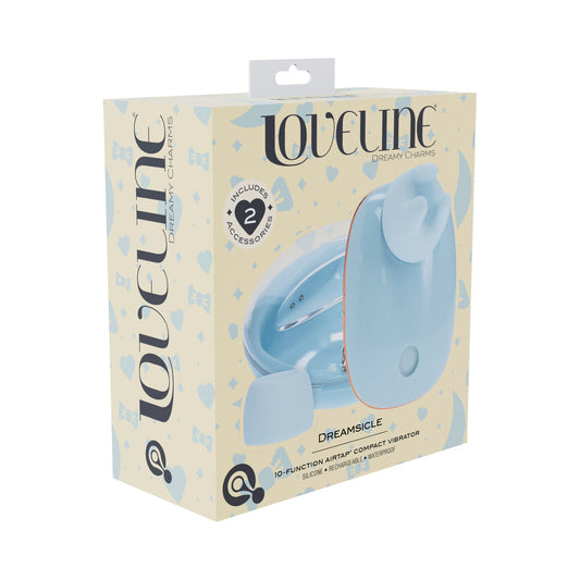 LoveLine Dreamsicle Rechargeable Tapping and Sucking Vibrator – Blue