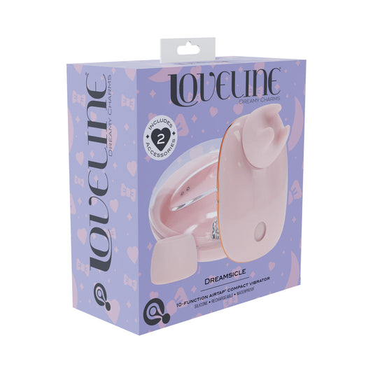 LoveLine Dreamsicle Rechargeable Tapping and Sucking Vibrator – Light Pink