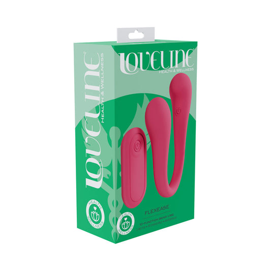 LoveLine FlexEase Bend Vibe – Dual-Ended Vibrator with 10 Vibration Functions – Pink