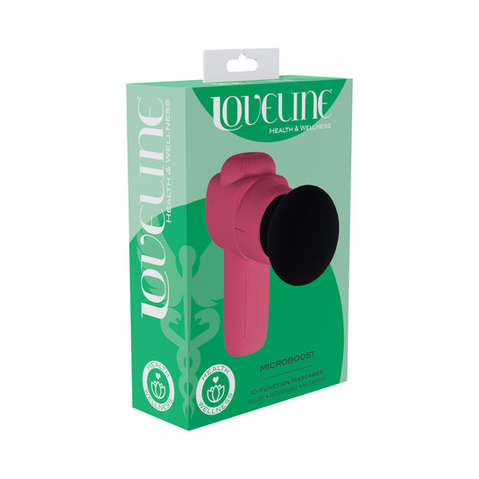 LoveLine MicroBoost Massager – Mini Massage Gun with 10 Vibrating Functions – Hot Pink