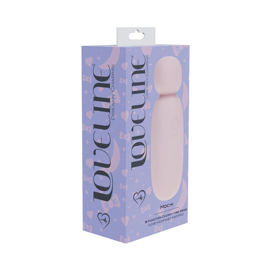 LoveLine Mochi Rechargeable Vibrator – Waterproof Mini Wand – Light Pink