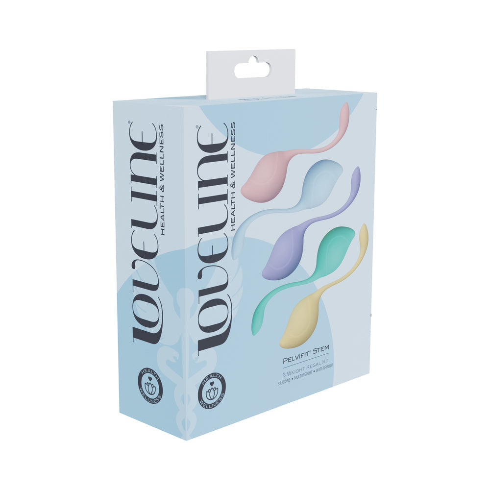 LoveLine PelviFit Stem Kegel Kit – Multiweight Waterproof – Assorted Colors
