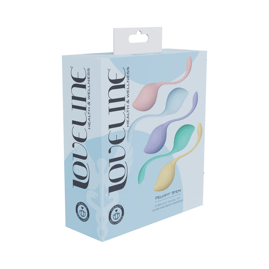 LoveLine PelviFit Stem Kegel Kit – Multiweight Waterproof – Assorted Colors