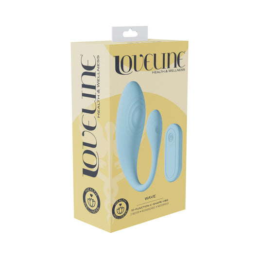 LoveLine Wave C-Shape G-Spot Massager with Remote – Blue
