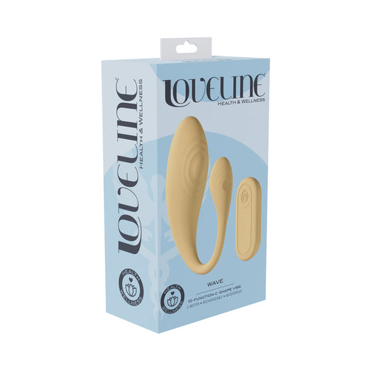 LoveLine Wave Remote-Controlled C-Shaped G-Spot Massager – Yellow