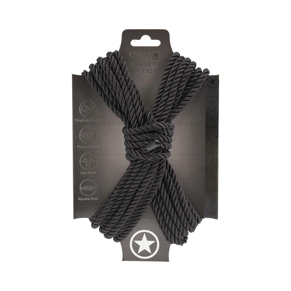 Ouch! Bondage Rope 10 m Nylon Restraint Rope - Black