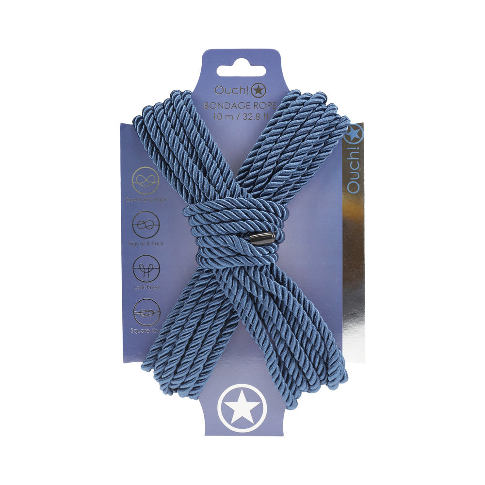 Ouch! Bondage Rope 10 m – Nylon Bondage Rope – Navy Blue