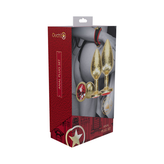 Ouch! International Milan Collection Metal Anal Plug Set – Gold
