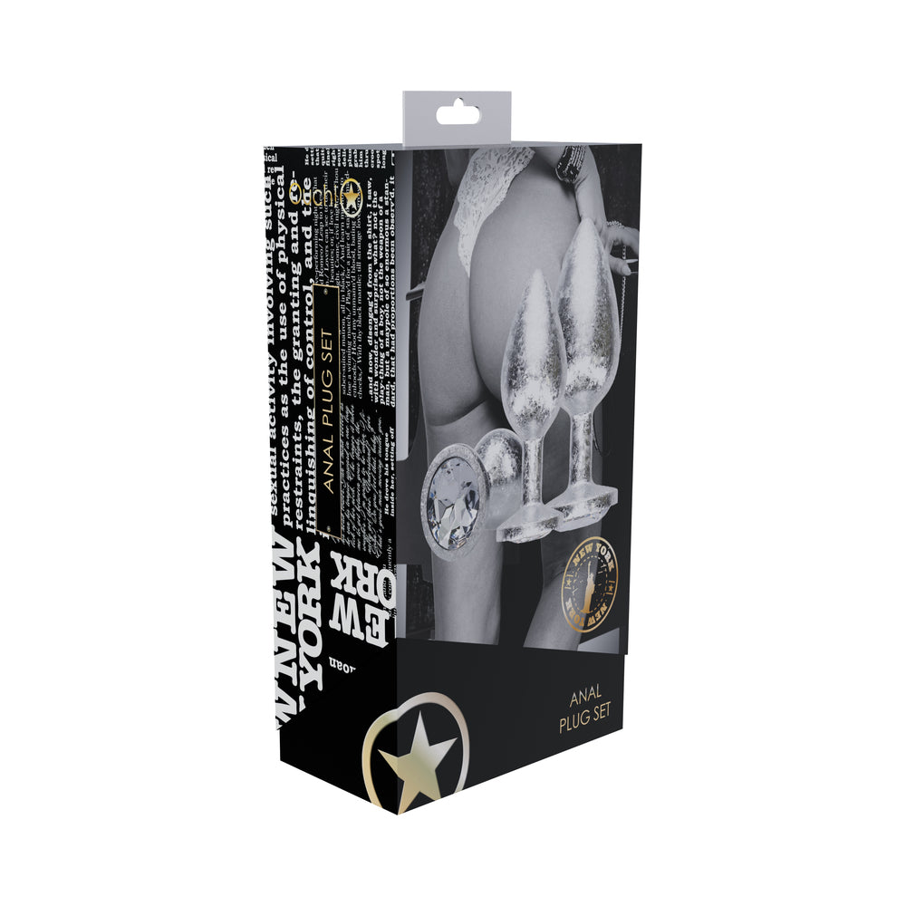 Ouch! International New York Collection Metal Anal Plug Set – Silver