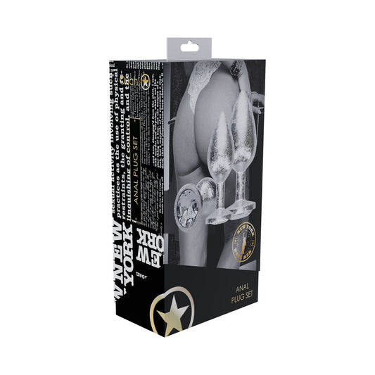 Ouch! International New York Collection Metal Anal Plug Set – Silver