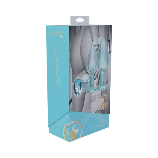 Ouch! International Paris Collection Metal Anal Plug Set – Blue Iridescent