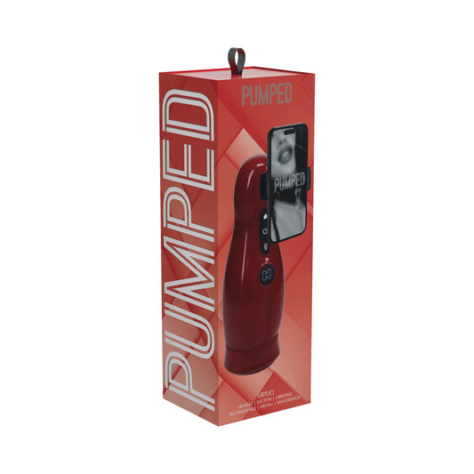 PUMPED Virtuo Masturbator Suction Vibration Attachment – Metallic Red