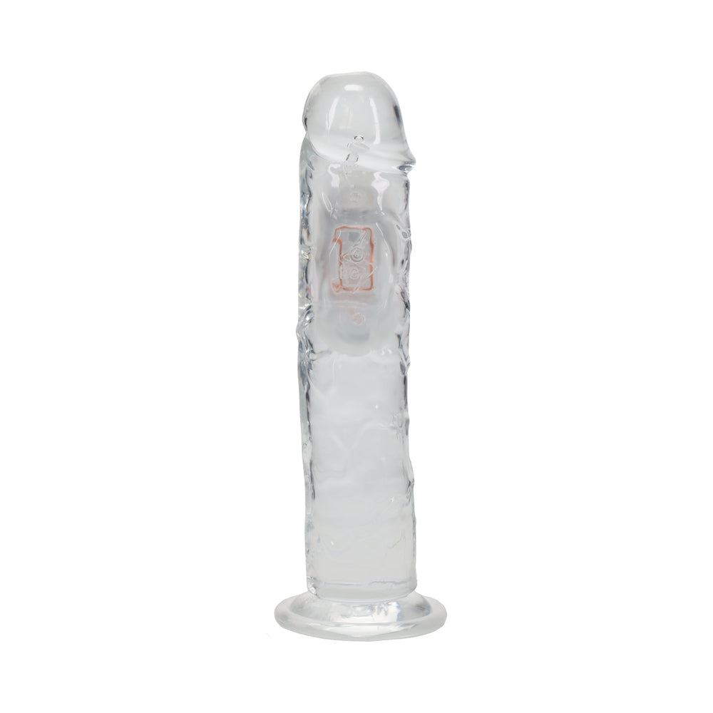RealRock Wireless Rechargeable Remote Control LED Vibrating Dildo - Clear
