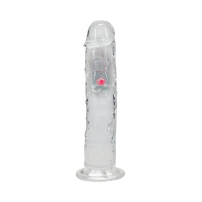 RealRock Wireless Rechargeable Remote Control LED Vibrating Dildo - Clear