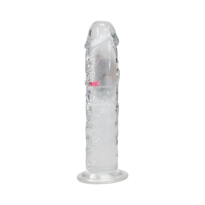 RealRock Wireless Rechargeable Remote Control LED Vibrating Dildo - Clear