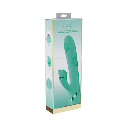 VIVE Fiore Rechargeable G-Spot Air Wave and Tapping Flared Clit Stimulator - Green