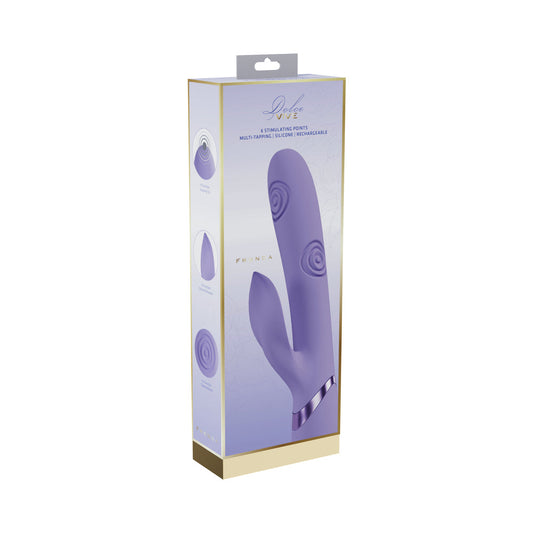 VIVE Fronda Rechargeable G-Spot and Tapping Leaf Clit Stimulator - Lavender