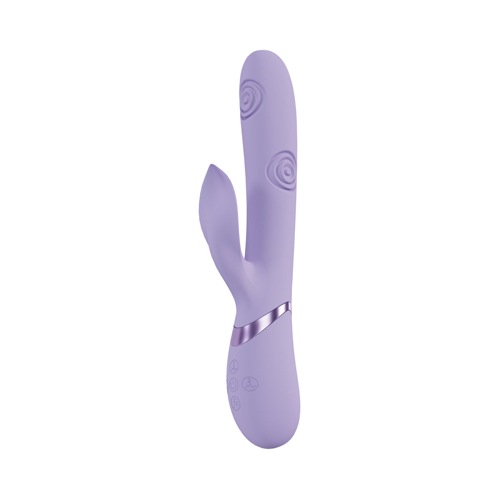VIVE Fronda Rechargeable G-Spot and Tapping Leaf Clit Stimulator - Lavender