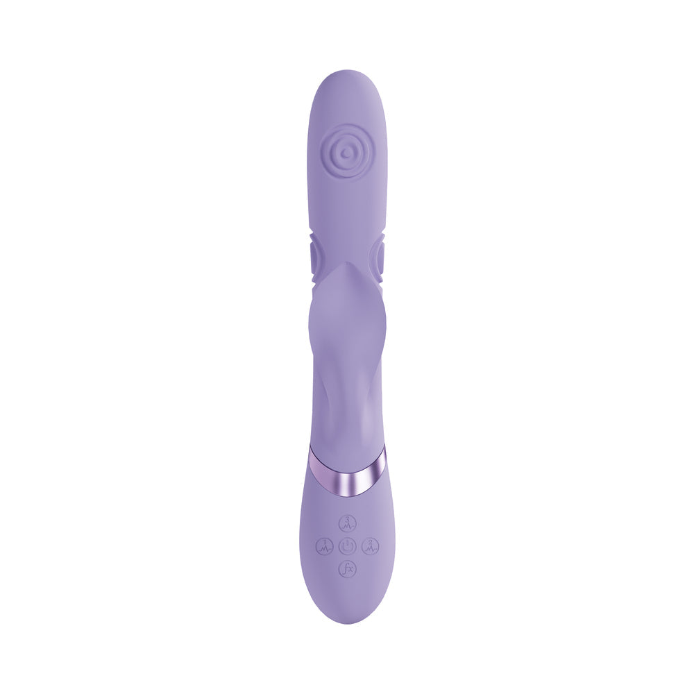 VIVE Fronda Rechargeable G-Spot and Tapping Leaf Clit Stimulator - Lavender