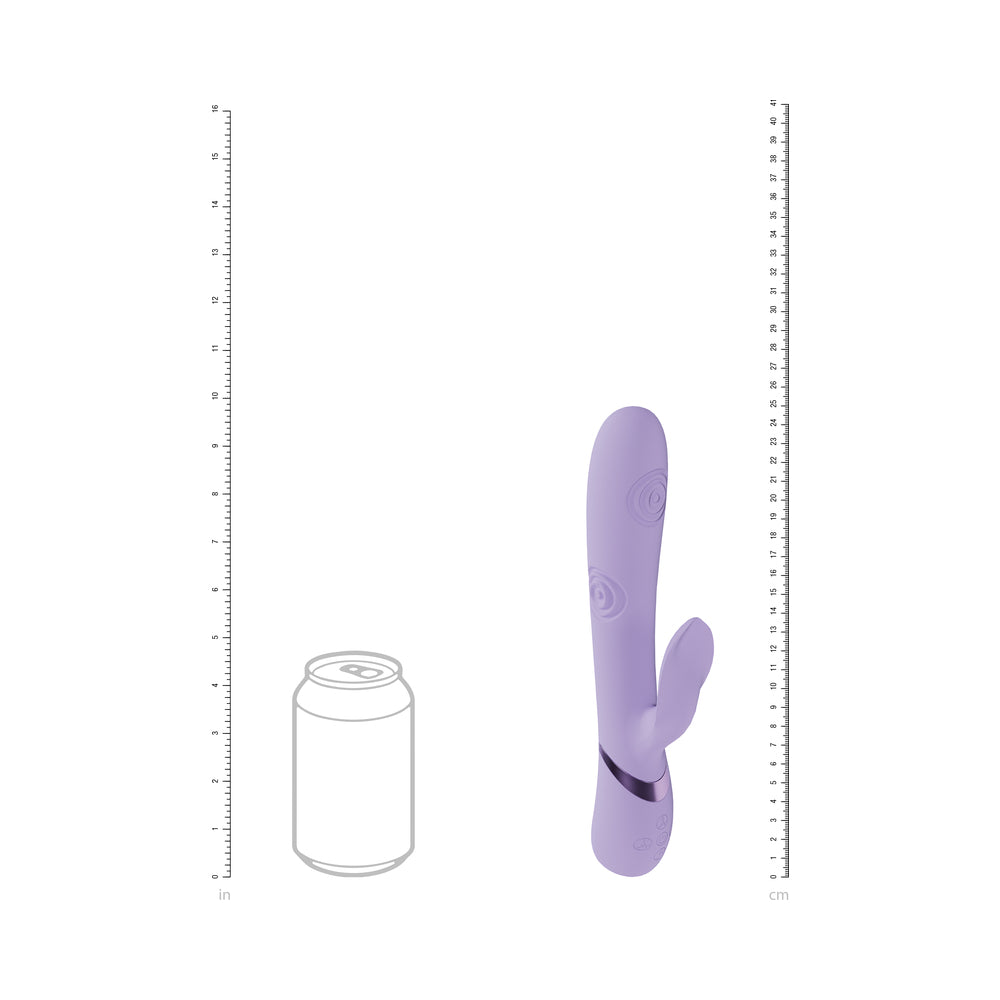 VIVE Fronda Rechargeable G-Spot and Tapping Leaf Clit Stimulator - Lavender