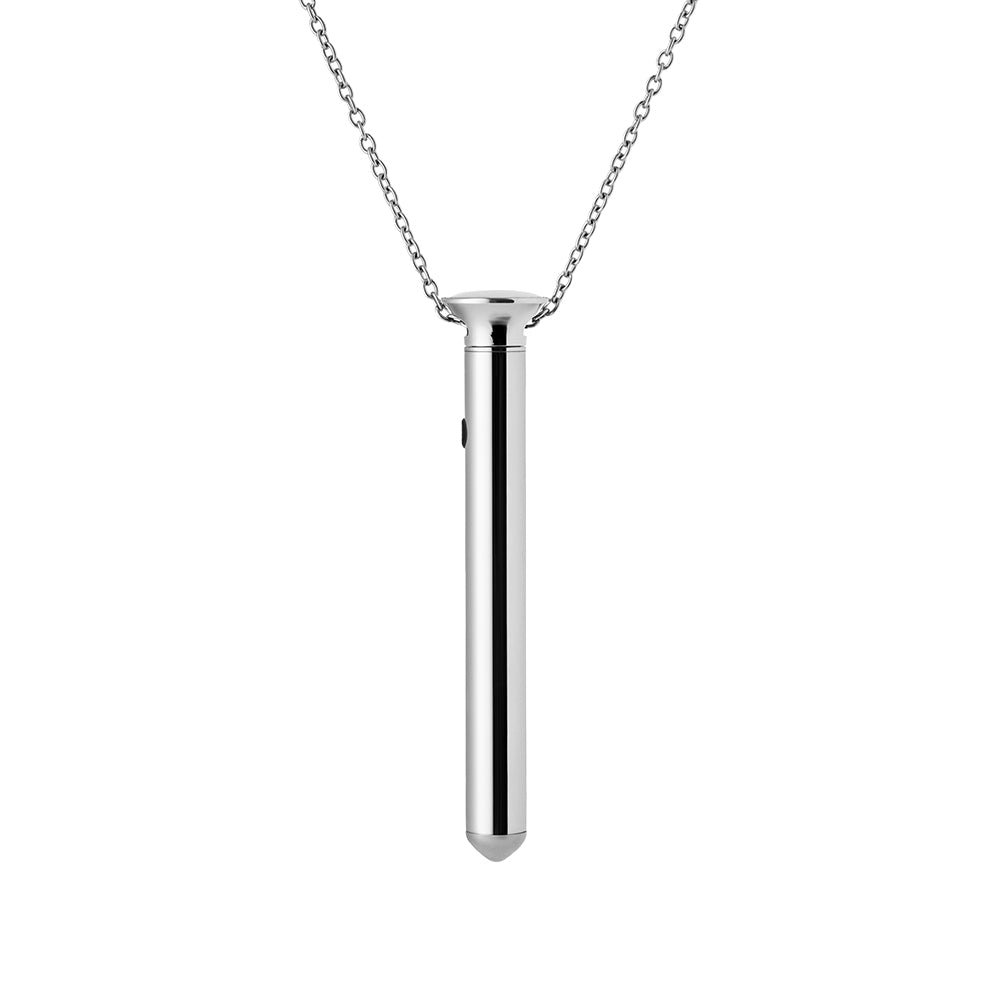 Crave Vesper Mini Silver Necklace and Vibrator - Adjustable Chain