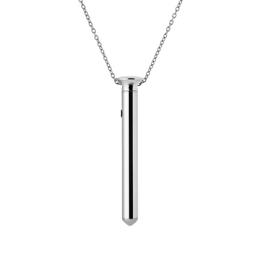 Crave Vesper Mini Silver Necklace and Vibrator - Adjustable Chain