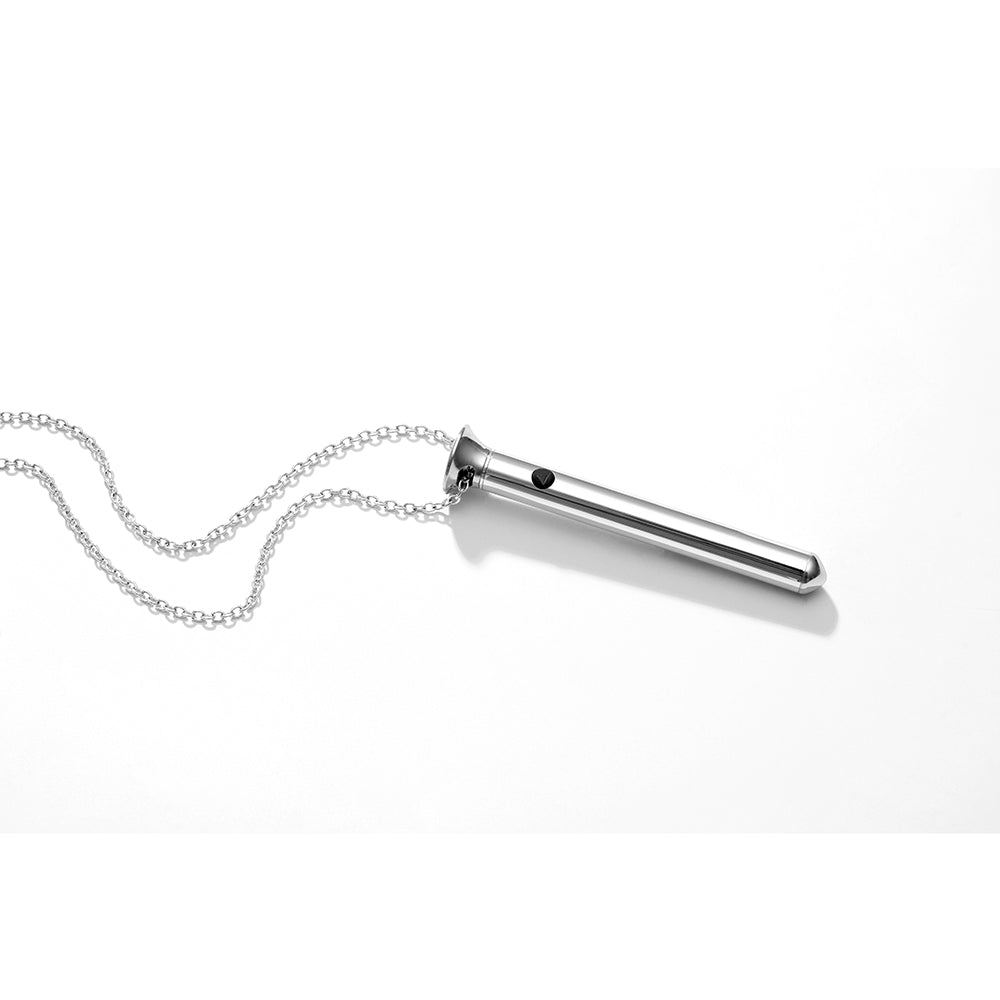 Crave Vesper Mini Silver Necklace and Vibrator - Adjustable Chain