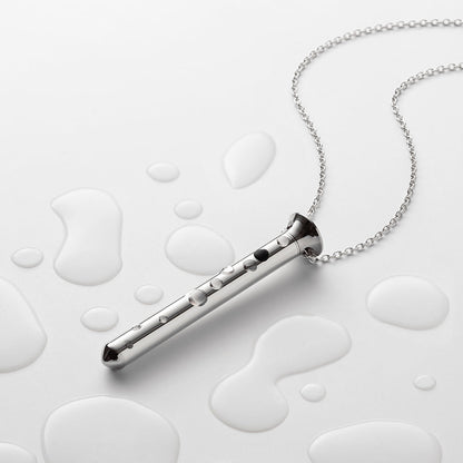 Crave Vesper Mini Silver Necklace and Vibrator - Adjustable Chain