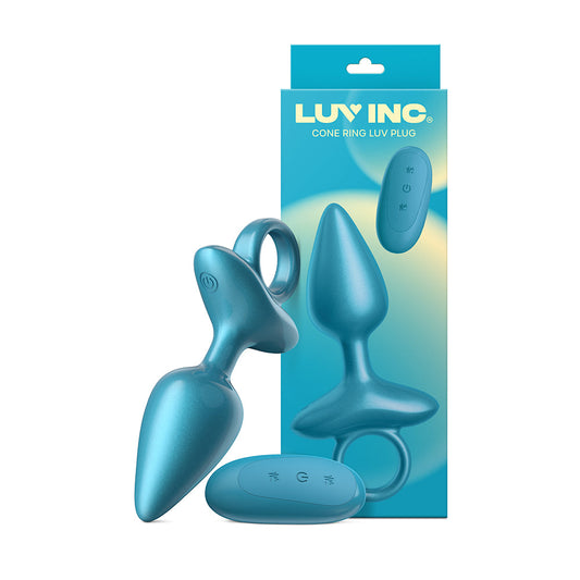 Luv Inc. Cr82 Cone Ring Luv Plug – Metallic Blue – Customizable Vibrations