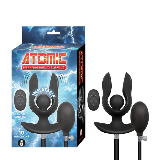 Nasstoys Atomic Vibrating Inflatable Plug – Black – 10 Functions – Body-Safe Silicone