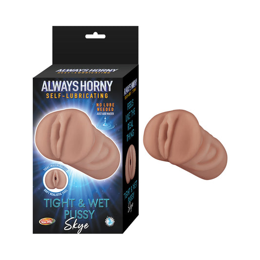 Nasstoys Always Horny Self-Lubricating Masturbator Skye Brown – Tight & Wet Pussy – Tan