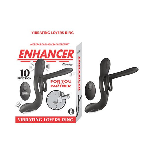 Nasstoys Enhancer Vibrating Lovers Ring – Black – USB Rechargeable