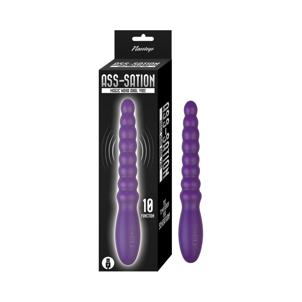 Nasstoys Ass-Sation Magic Wand Anal Vibe – Purple – 10 Functions