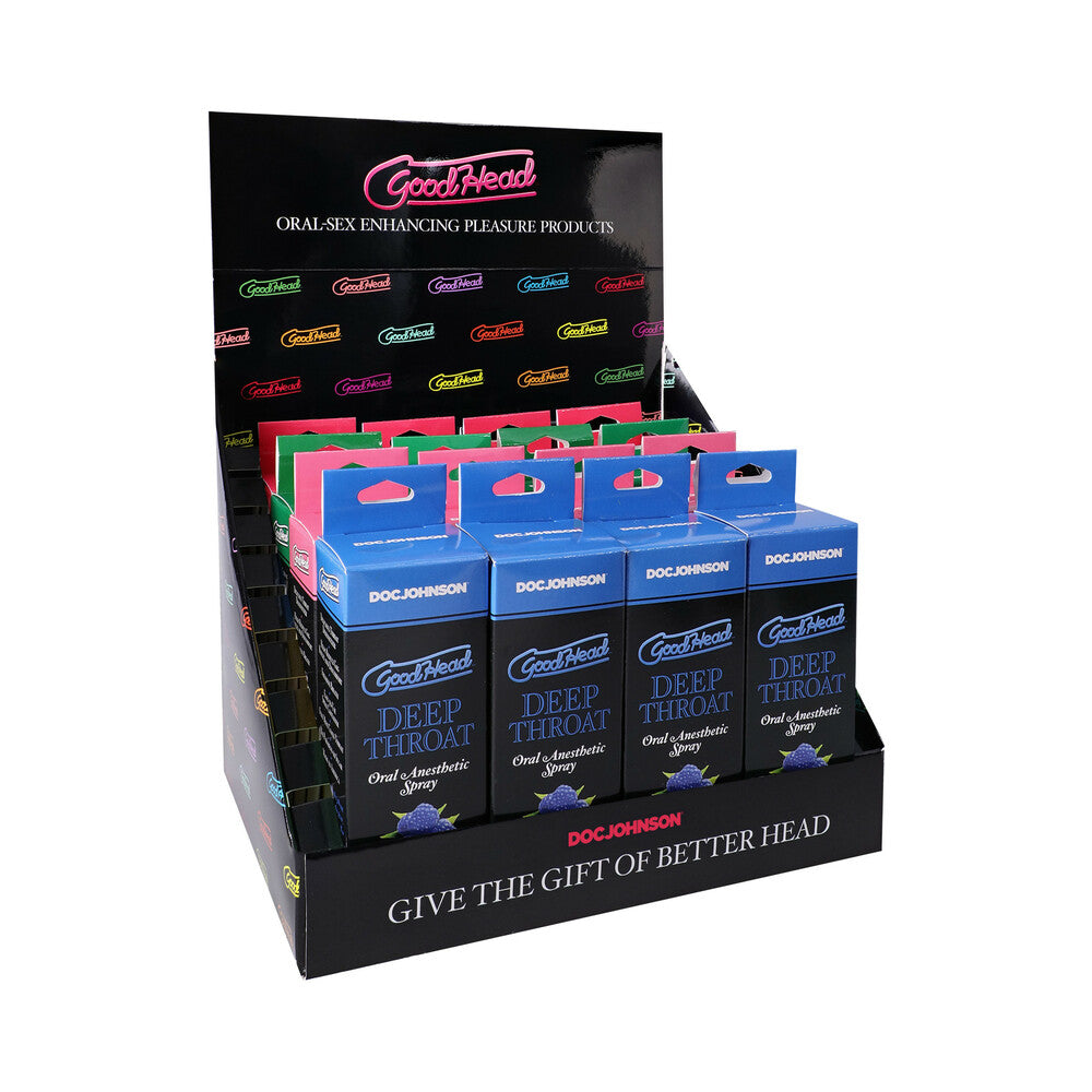 GoodHead Deep Throat Spray Display - Assorted Flavors