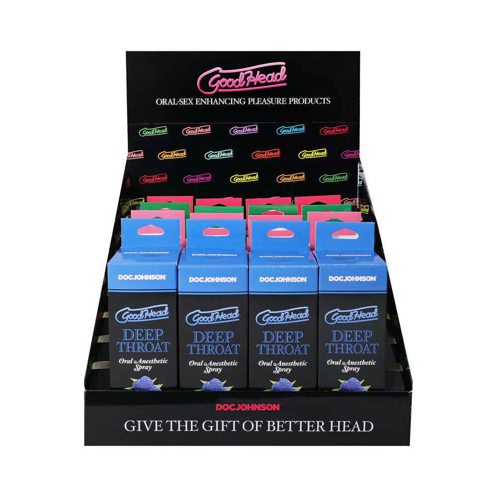 GoodHead Deep Throat Spray Display - Assorted Flavors