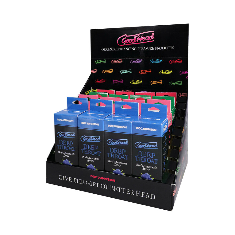 GoodHead Deep Throat Spray Display - Assorted Flavors