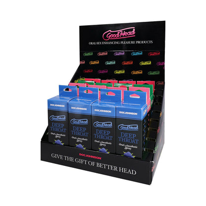 GoodHead Deep Throat Spray Display - Assorted Flavors