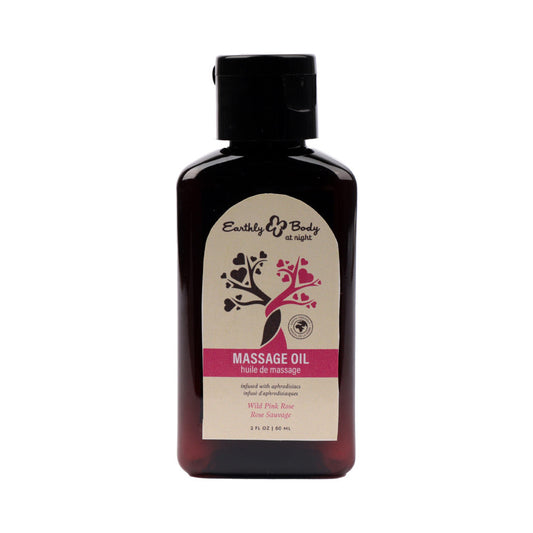 Earthly Body At Night Wild Pink Rose Aphrodisiac Massage Oil – 2 oz.