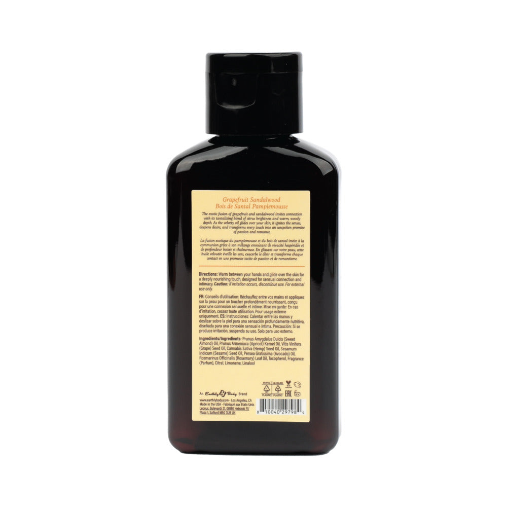 Earthly Body At Night Aphrodisiac Massage Oil – Grapefruit Sandalwood – 2 oz.