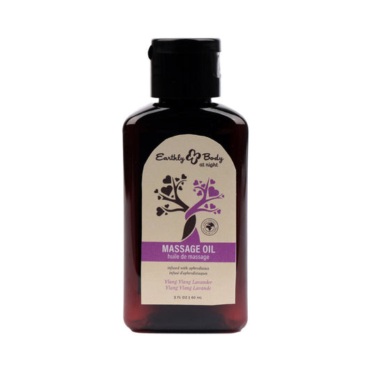 Earthly Body At Night Ylang Ylang Lavender Massage Oil 2 oz – Aphrodisiac Blend
