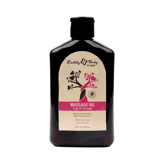 Earthly Body At Night Aphrodisiac Massage Oil – Wild Pink Rose – 8.4 oz