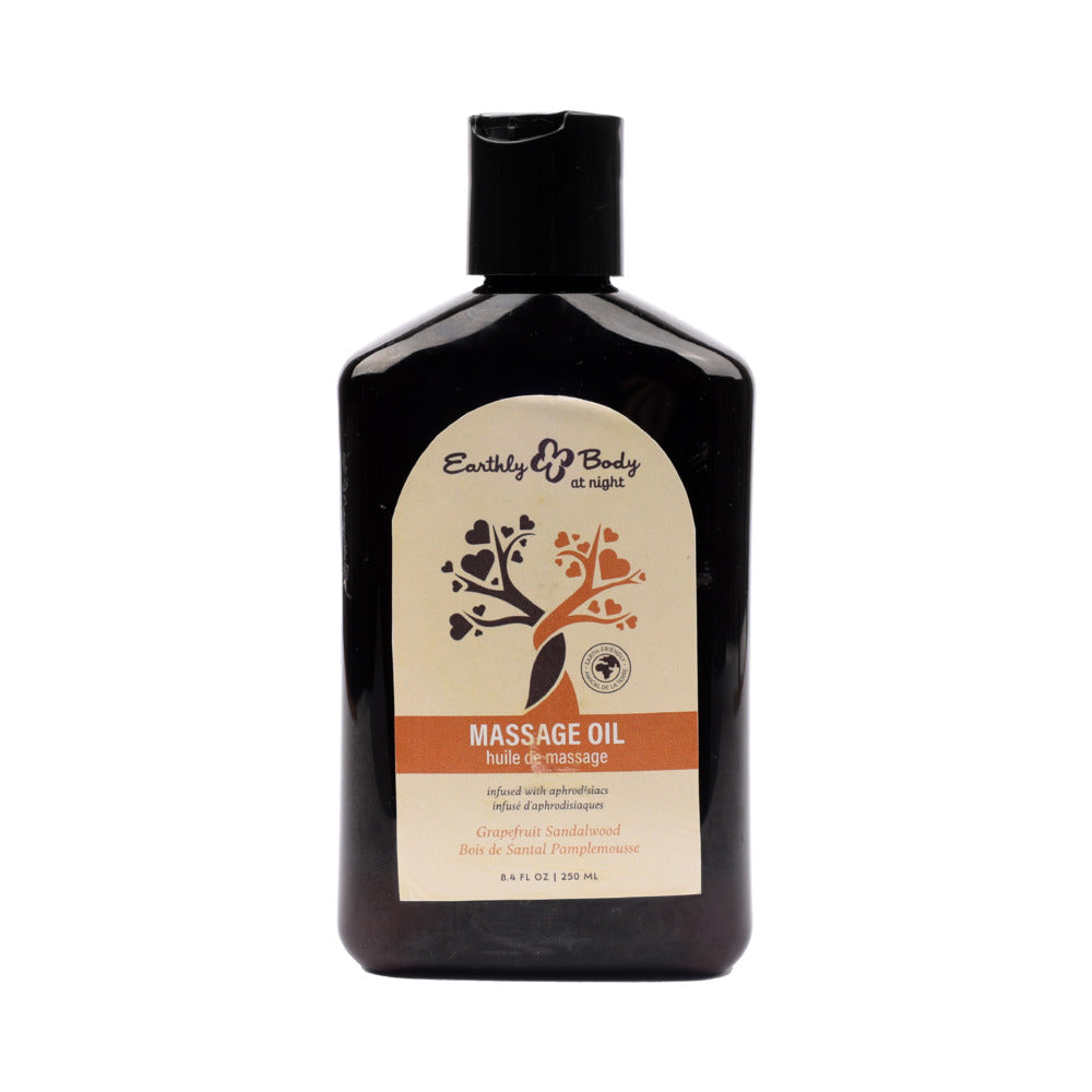 Earthly Body At Night Aphrodisiac Massage Oil - Grapefruit Sandalwood - 8.4 oz