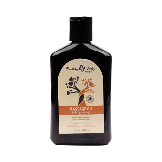 Earthly Body At Night Aphrodisiac Massage Oil - Grapefruit Sandalwood - 8.4 oz