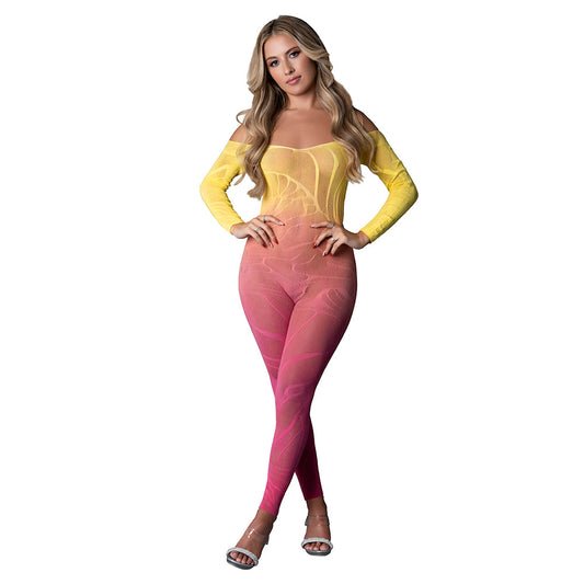 Magic Silk Seamless Long Sleeve Bodystocking - Multi-Color
