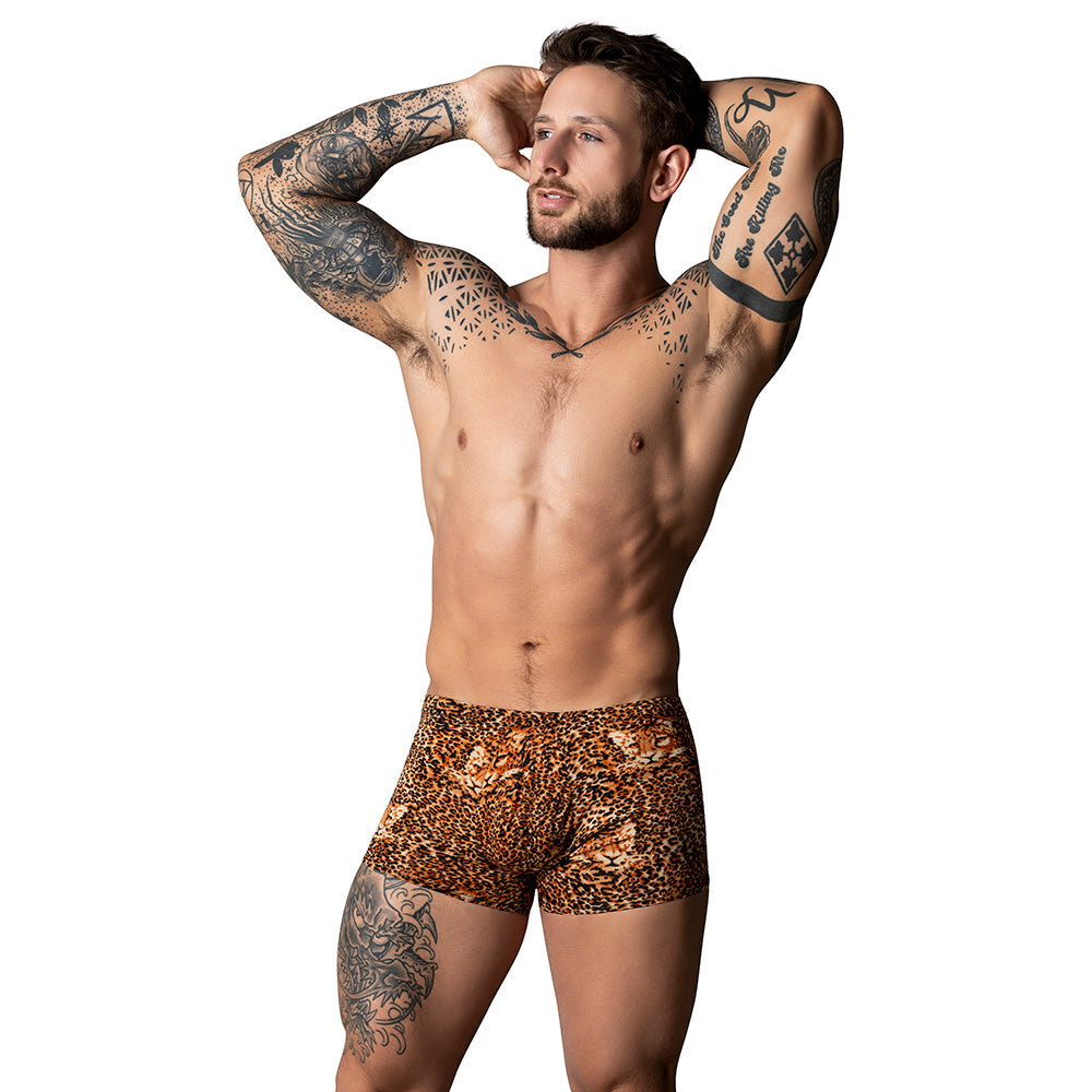 Male Power Ultimate Duo CRB Pouch Short & Black Cock Ring – Animal Print
