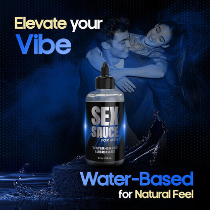 Naughty Jane's Sex Sauce for Men Water-Based Lubricant 8 oz - Clear