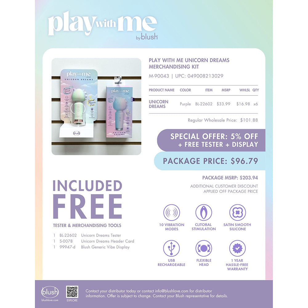 Blush Play With Me Unicorn Dreams Merchandising Kit - Multi-Color