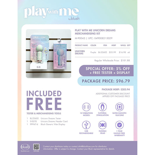 Blush Play With Me Unicorn Dreams Merchandising Kit - Multi-Color