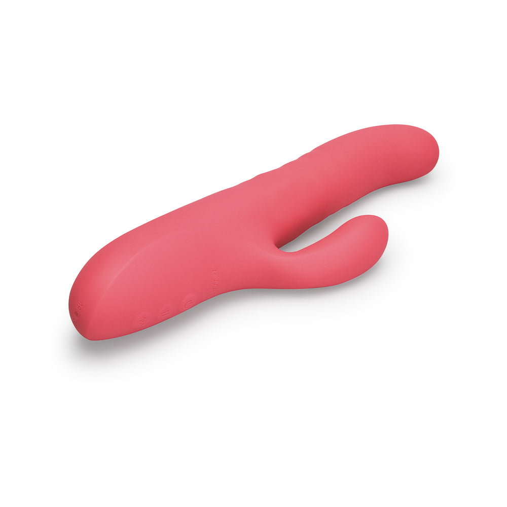 Le Wand Thrust Rechargeable Rabbit Vibrator with Thrusting Motion – Hot Pink